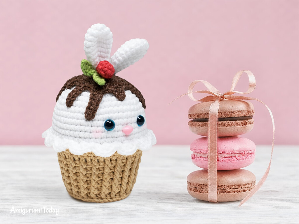 Free Bunny Cupcake Crochet Pattern Amigurumi Today - Cupcake Crochet Blanket Pattern