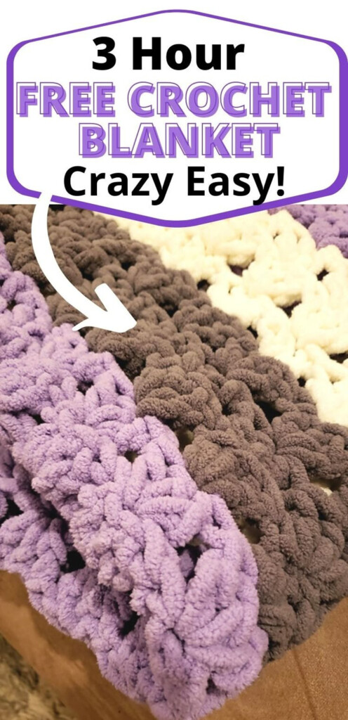 Free Crochet Blanket Pattern 3 Hour Afghan Chunky Crochet Blanket  - 3 Hour Crochet Blanket Pattern