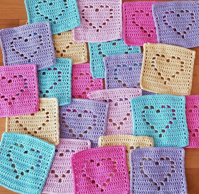 Free Crochet Heart Blanket Pattern Easy To See Color Coded Chart Is  - Easy Crochet Heart Blanket Pattern