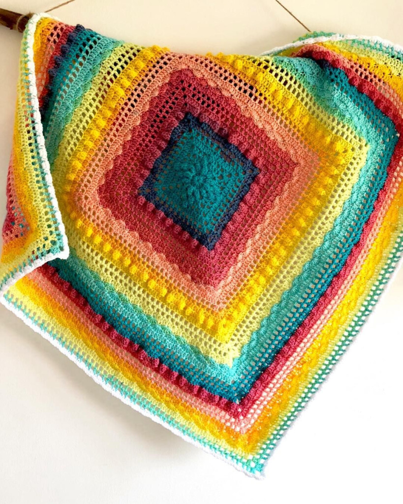 Free Crochet Mandala Baby Blanket Pattern Web Perfect For The Spring Or  - Mandala Yarn Crochet Blanket Patterns