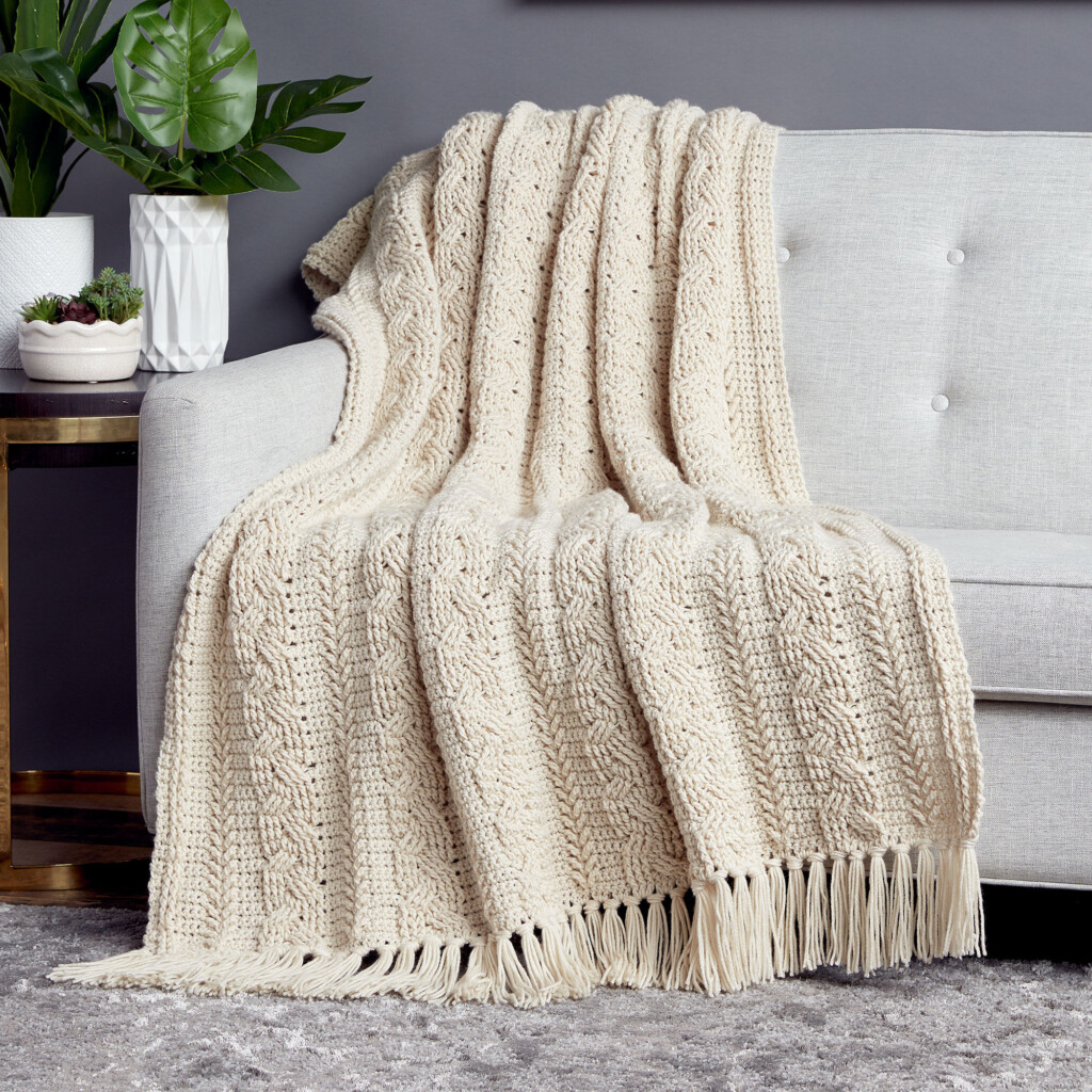 Free Crochet Pattern For Cable Afghan At Andrea Bloom Blog - Crochet Cable Blanket Free Pattern