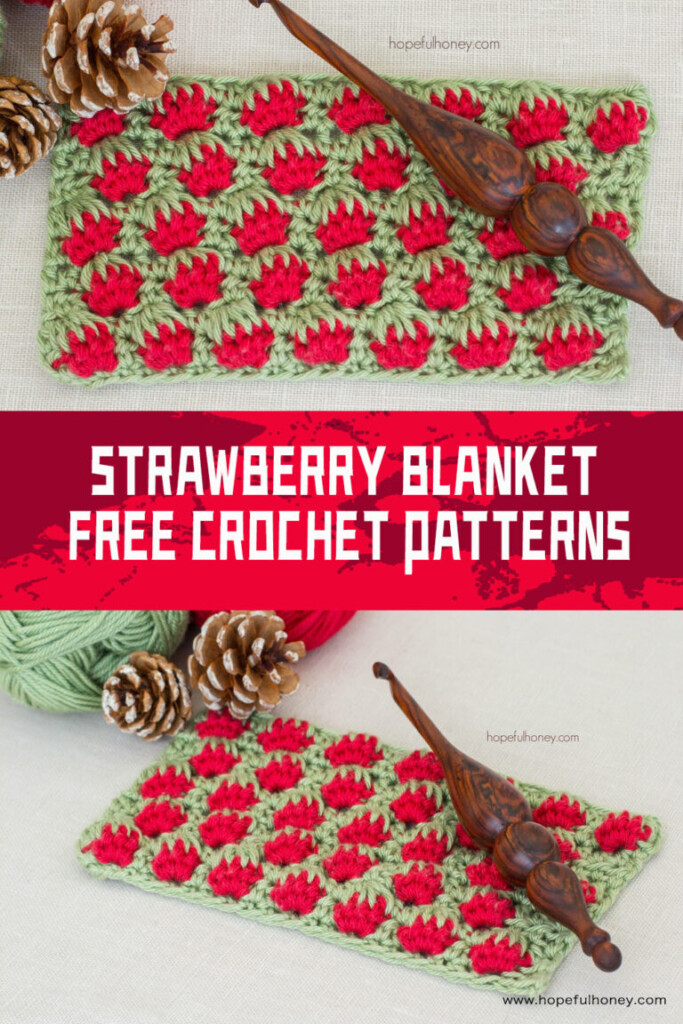 FREE Crochet Strawberry Blanket Patterns IGOODideas - Strawberry Crochet Blanket Pattern