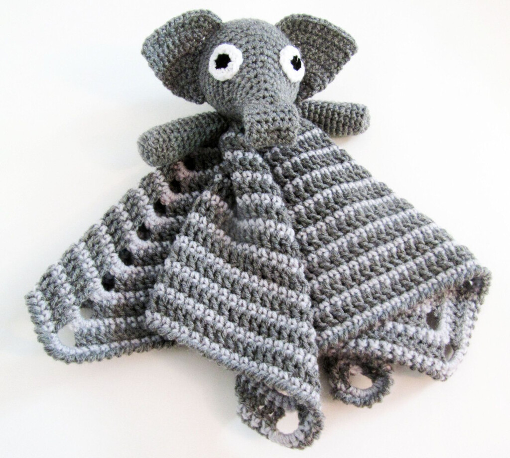 Free Elephant Lovey Crochet Pattern A Waffle Stitch Pentagon Lovey For  - Elephant Lovey Blanket Crochet Pattern