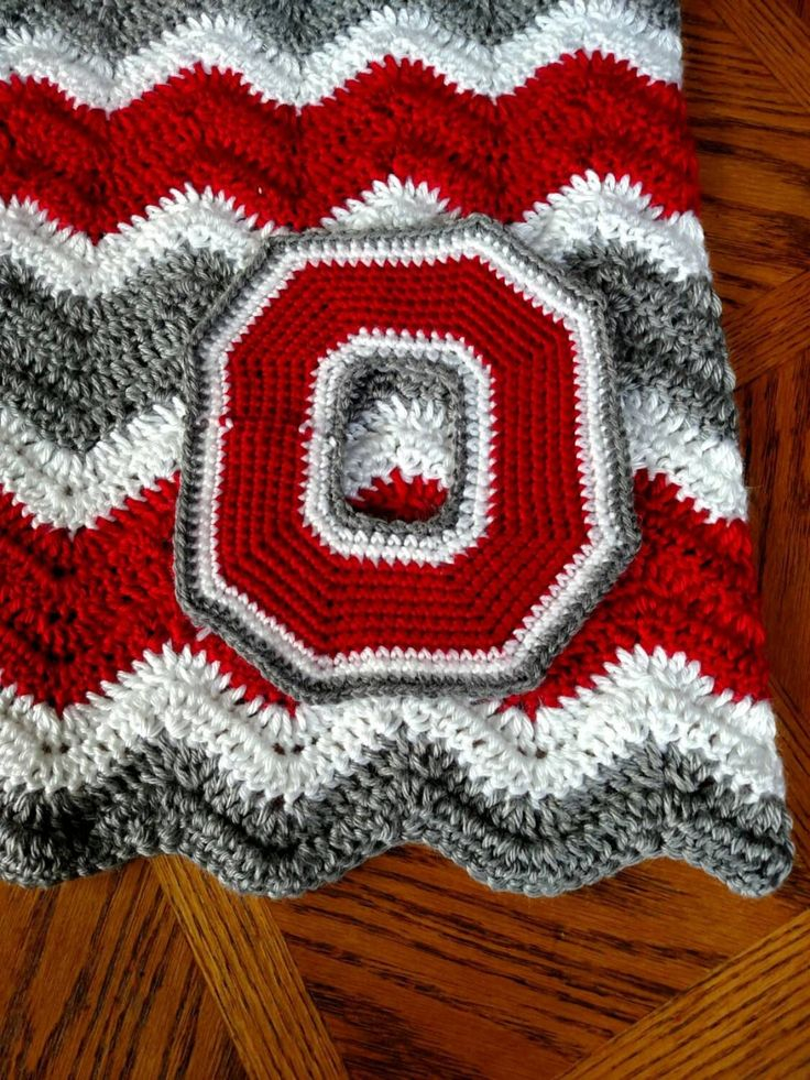 Free Ohio State Afghan Crochet Patterns - Penn State Crochet Blanket Pattern