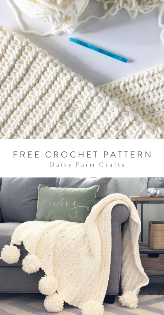 Free Pattern Crochet Pom Pom Blanket Artofit - Crochet Pom Pom Blanket Free Pattern