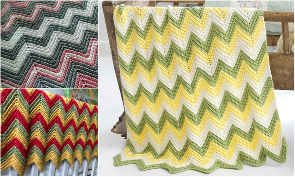  Free Pattern Zig Zag Baby Blanket Video Tutorial Simple Crochet Ideas - Zig Zag Baby Blanket Crochet Pattern - Free
