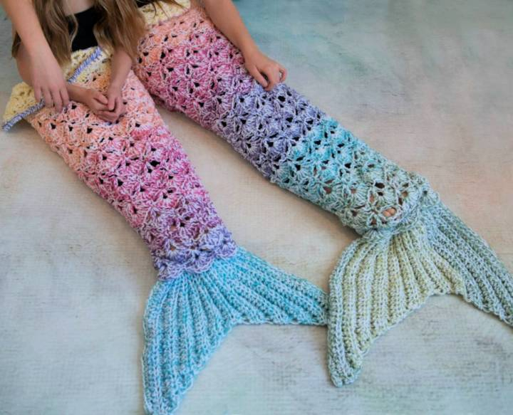Free Printable Crochet Mermaid Tail Blanket Pattern  - Crochet Mermaid Blanket Free Pattern