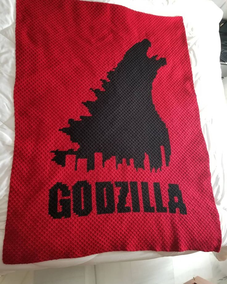 Godzilla Blanket crochet crochetaddict crochetlovers  - Godzilla Crochet Blanket Pattern