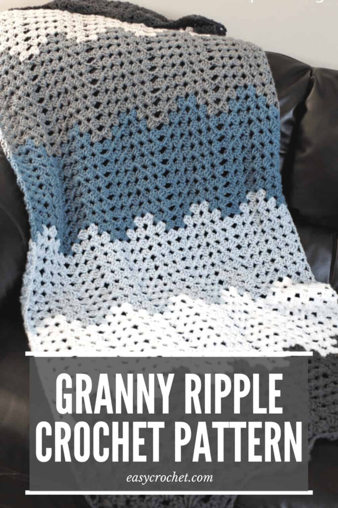 Granny Ripple Blanket Crochet Pattern Crochet Ripple Blanket - Easy Ripple Blanket Crochet Pattern
