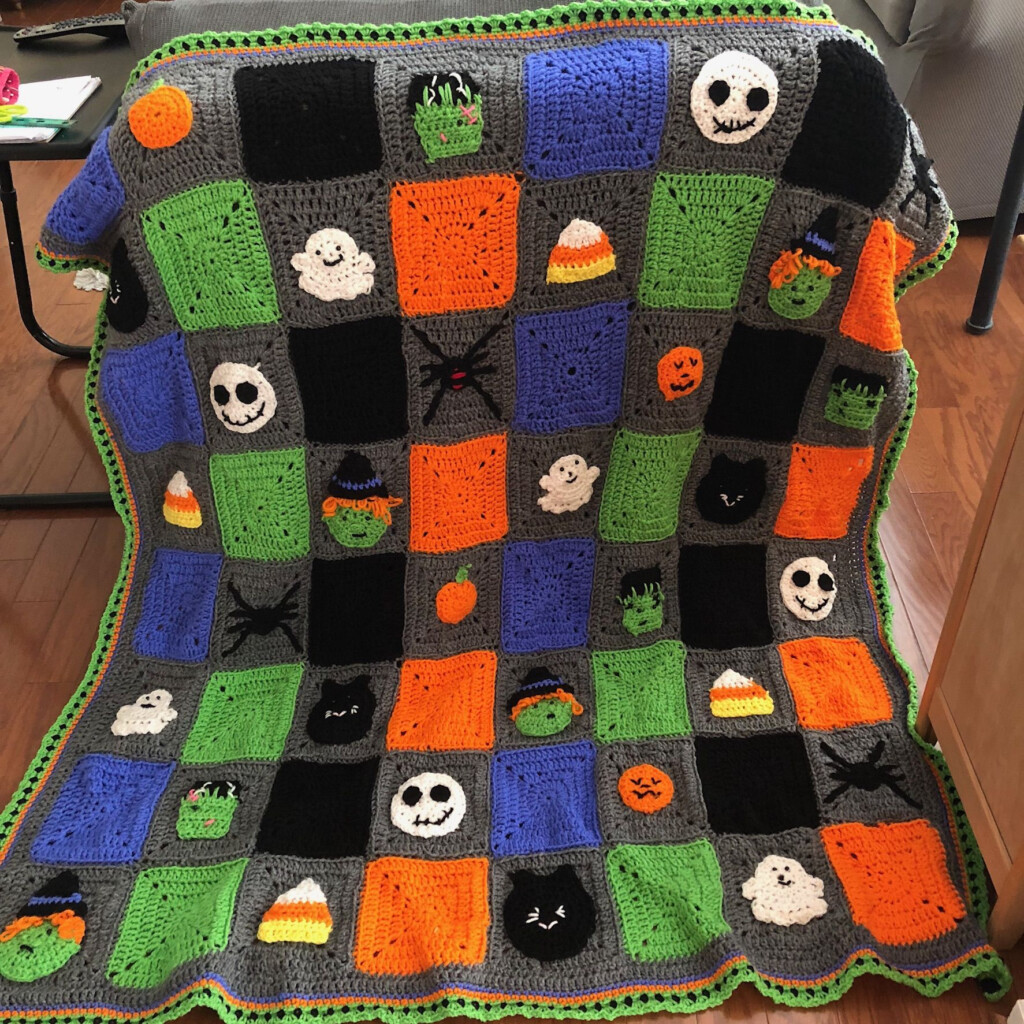 Halloween Blanket Crochet Pattern Free Printable Templates Free - Crochet Halloween Blanket Pattern