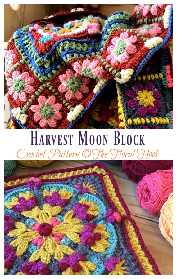 Harvest Moon Block Crochet Pattern Crochet Knitting - Moon Blanket Crochet Pattern