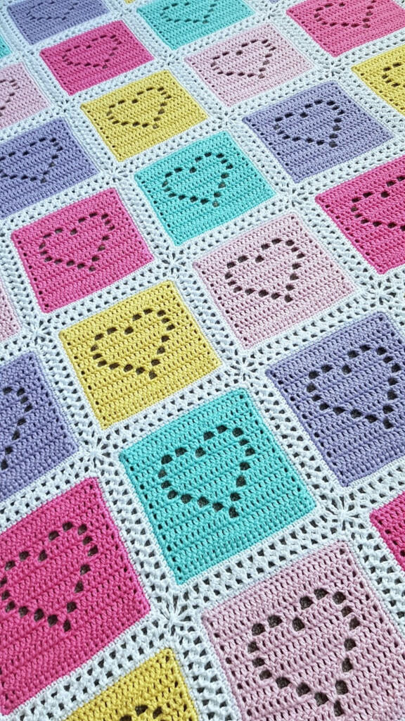 Heart Crochet Blanket Pattern Baby Hearts Patterns Afghan Afghans  - Crochet Heart Pattern Blanket