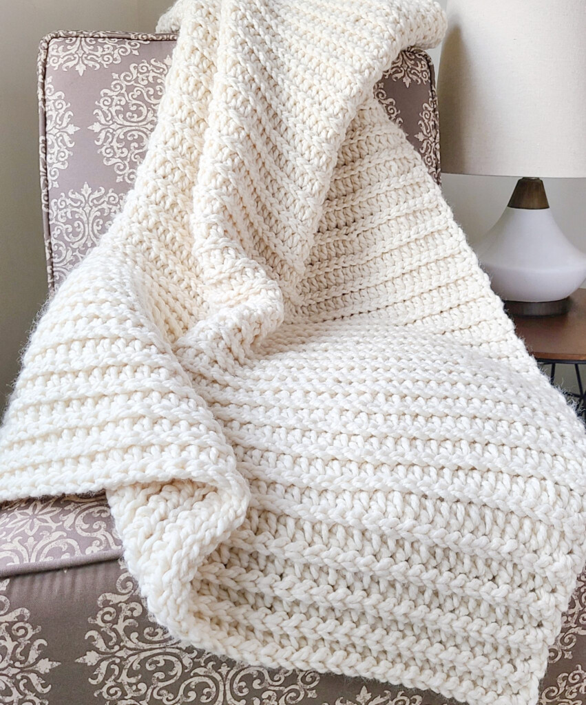 How To Crochet A Blanket EasyCrochet - Fast Easy Crochet Blanket Pattern
