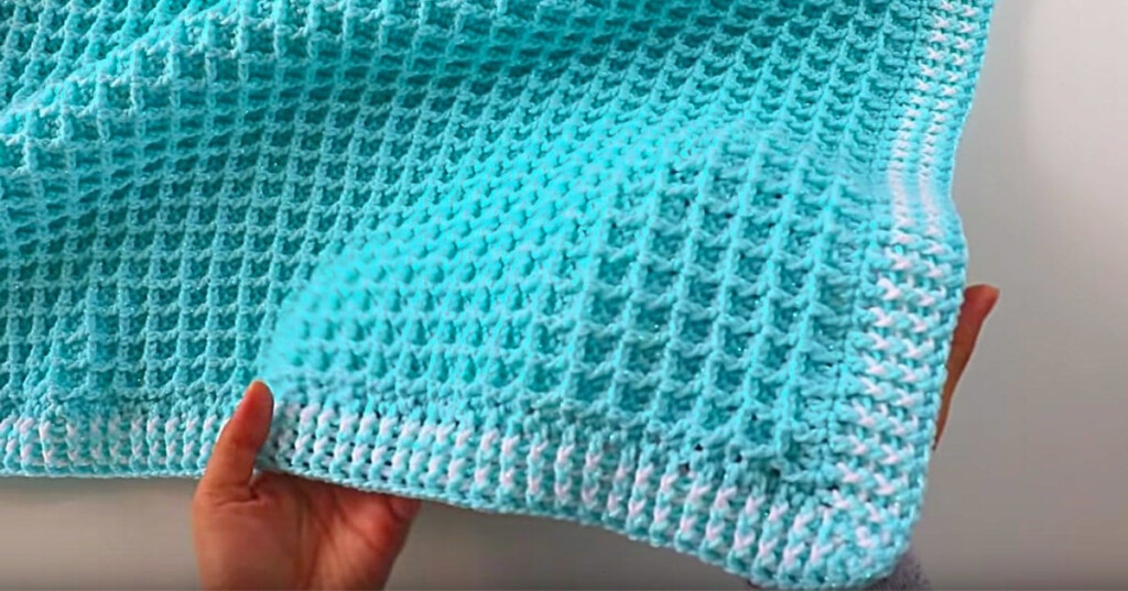 How To Crochet A Waffle Blanket DIY Joy - Waffle Weave Crochet Blanket Pattern