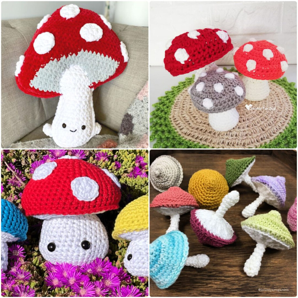 How To Crochet Mushrooms For Free A Beginner s Guide To Creating  - Mushroom Crochet Blanket Pattern