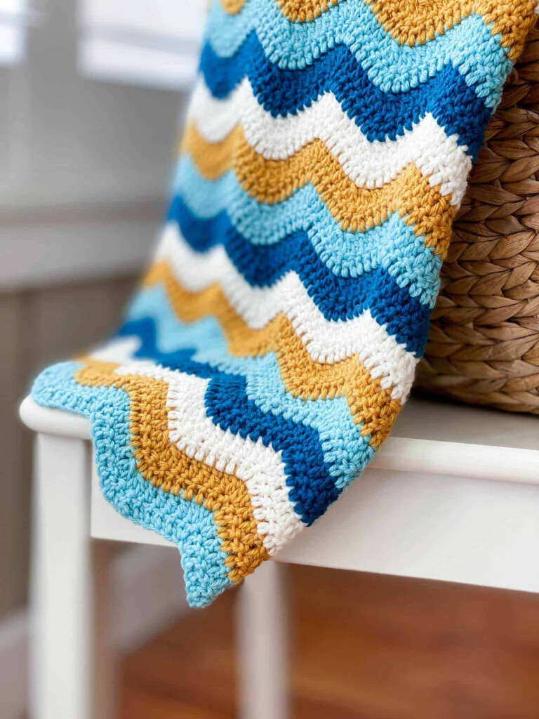 How To Make A Wavy Crochet Blanket Daisy Cottage Designs - Yellow Crochet Blanket Pattern