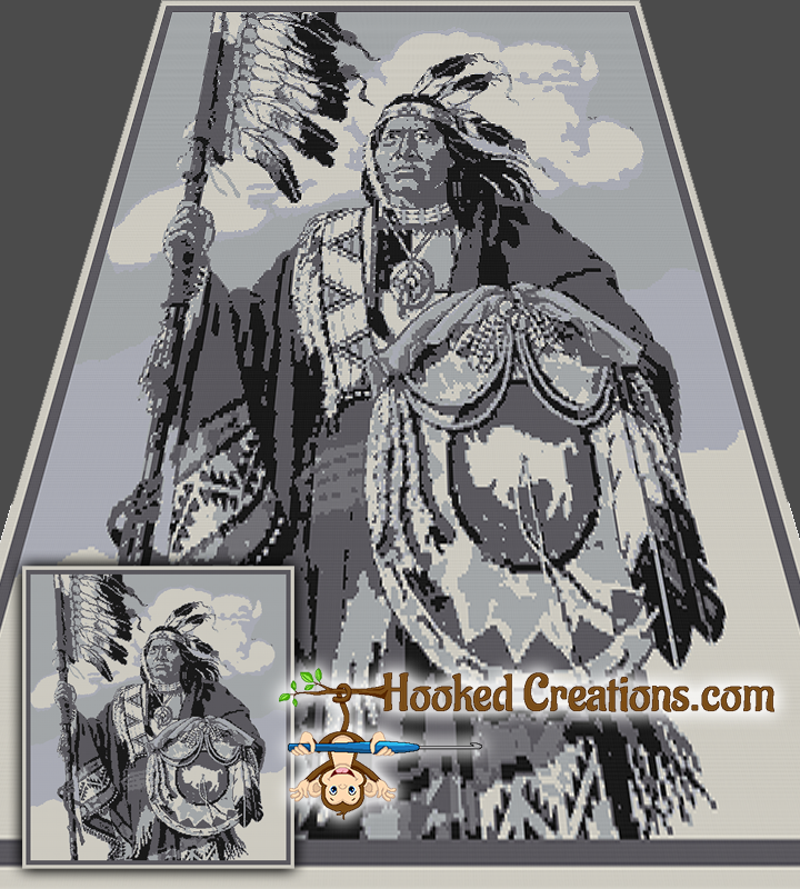 Indian Chief SC Single Crochet Queen Blanket Graphghan Crochet  - Annie's Crochet Indian Blanket Free Pattern