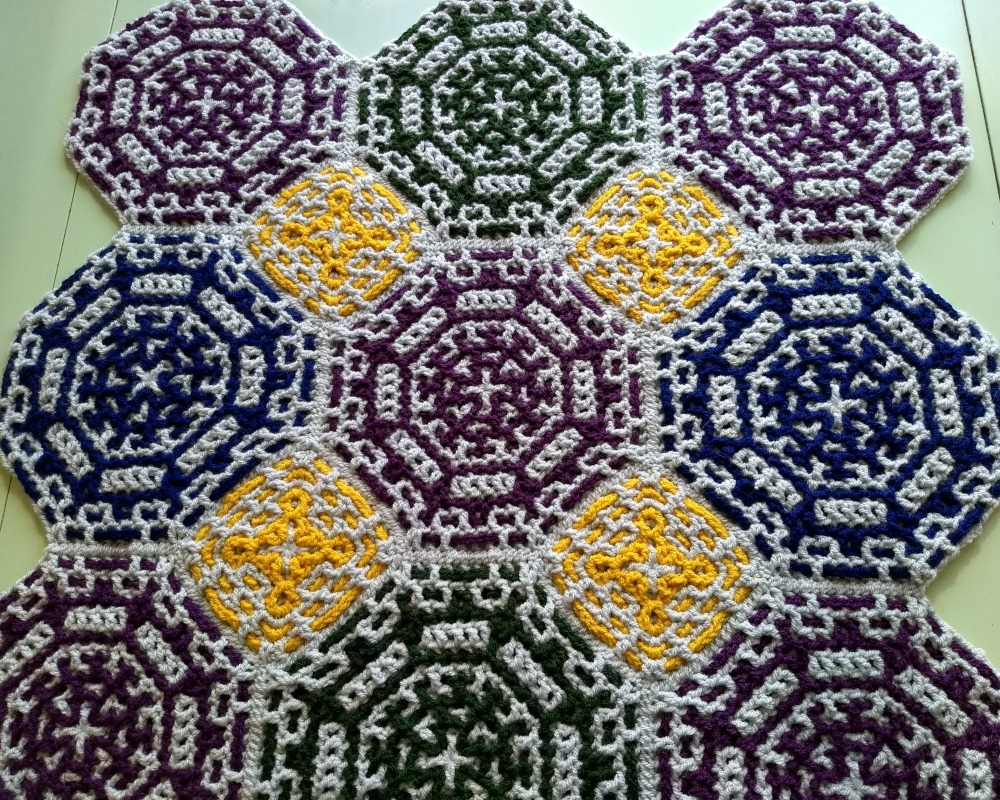 Interloctagon Blanket Crochet Pattern Kickin Crochet - Octagon Crochet Blanket Pattern