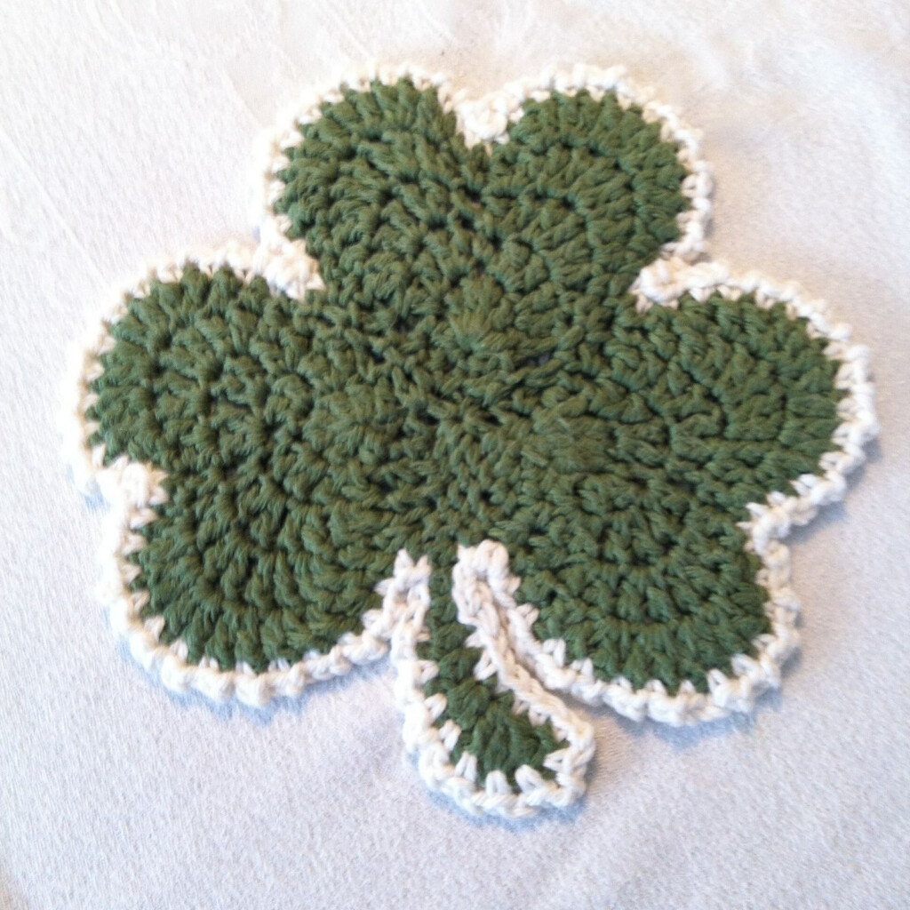 Irish Crochet Shamrock Free Pattern Printable Templates Free - Shamrock Crochet Blanket Pattern