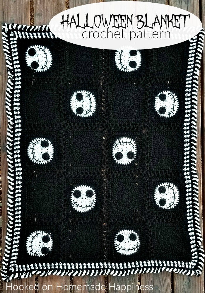 Jack Skellington Crochet Blanket Free Pattern DailyCrochet - Jack Skellington Crochet Blanket Pattern