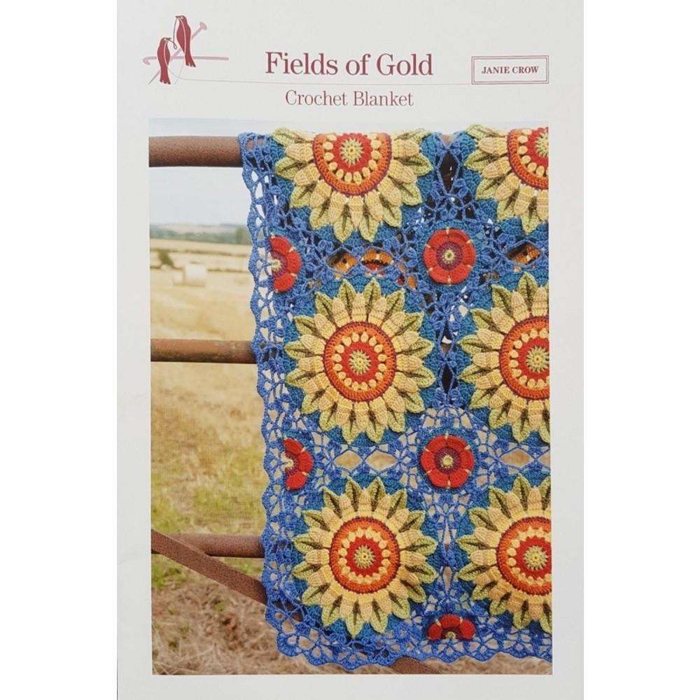 Janie Crow Fields Of Gold Crochet Blanket Pattern Booklet  - Fields Of Gold Crochet Blanket Pattern
