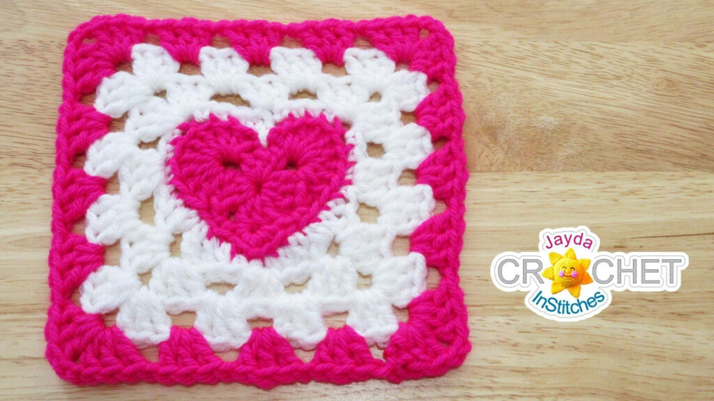 JaydaInStitches Granny Squares Pattern Granny Square Crochet Pattern  - Crochet Pattern Heart Blanket