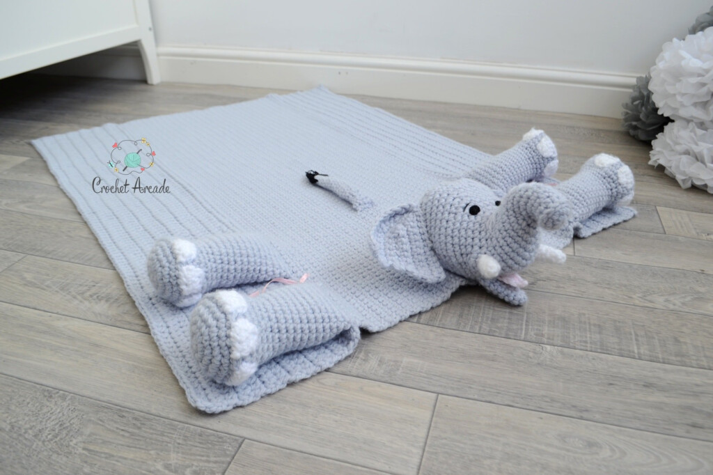 Jinx Skin Elephant Baby Blanket Crochet Pattern Elephant Baby  - Elephant Lovey Blanket Crochet Pattern