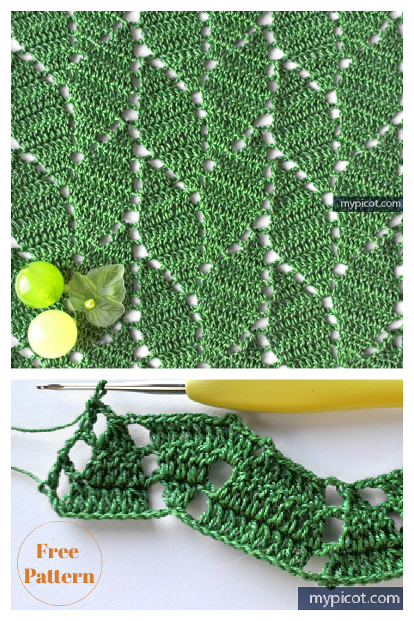 Leaf Stitch Baby Blanket Free Crochet Pattern - Leaf Pattern Crochet Blanket