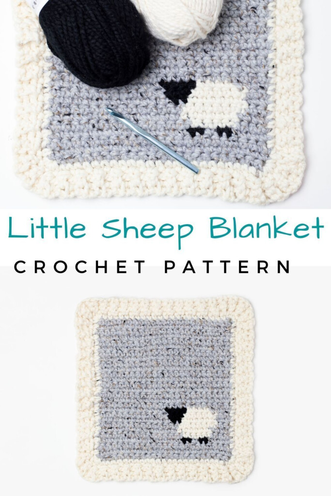 Little Sheep Baby Blanket Crochet Pattern Crochet Sheep Baby Blanket  - Sheep Blanket Crochet Pattern