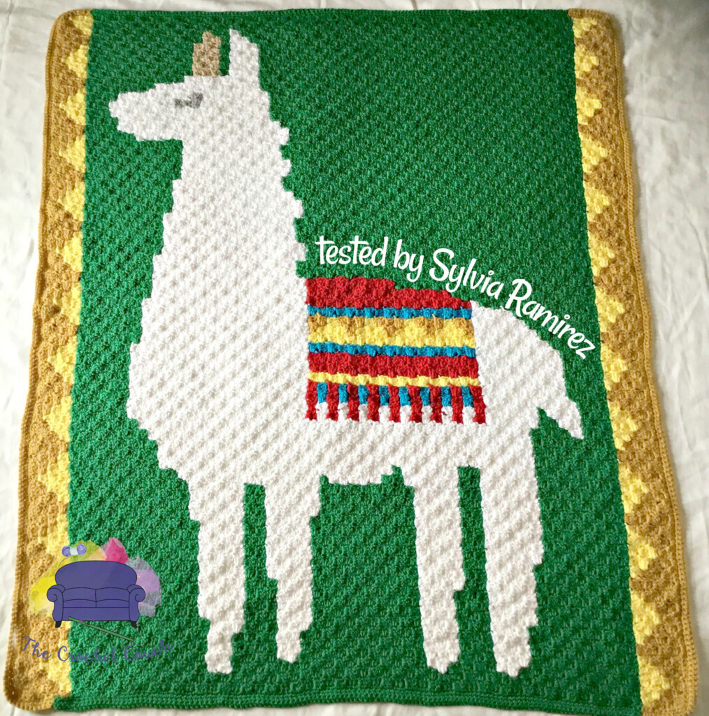 Llama Afghan C2C Crochet Pattern - Llama Crochet Pattern Blanket