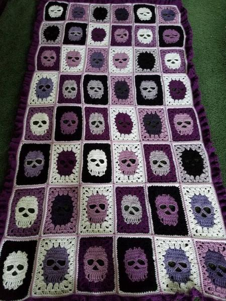 Lost Souls Skull Blanket Pattern Weave Crochet - Lost In Time Crochet Blanket Pattern