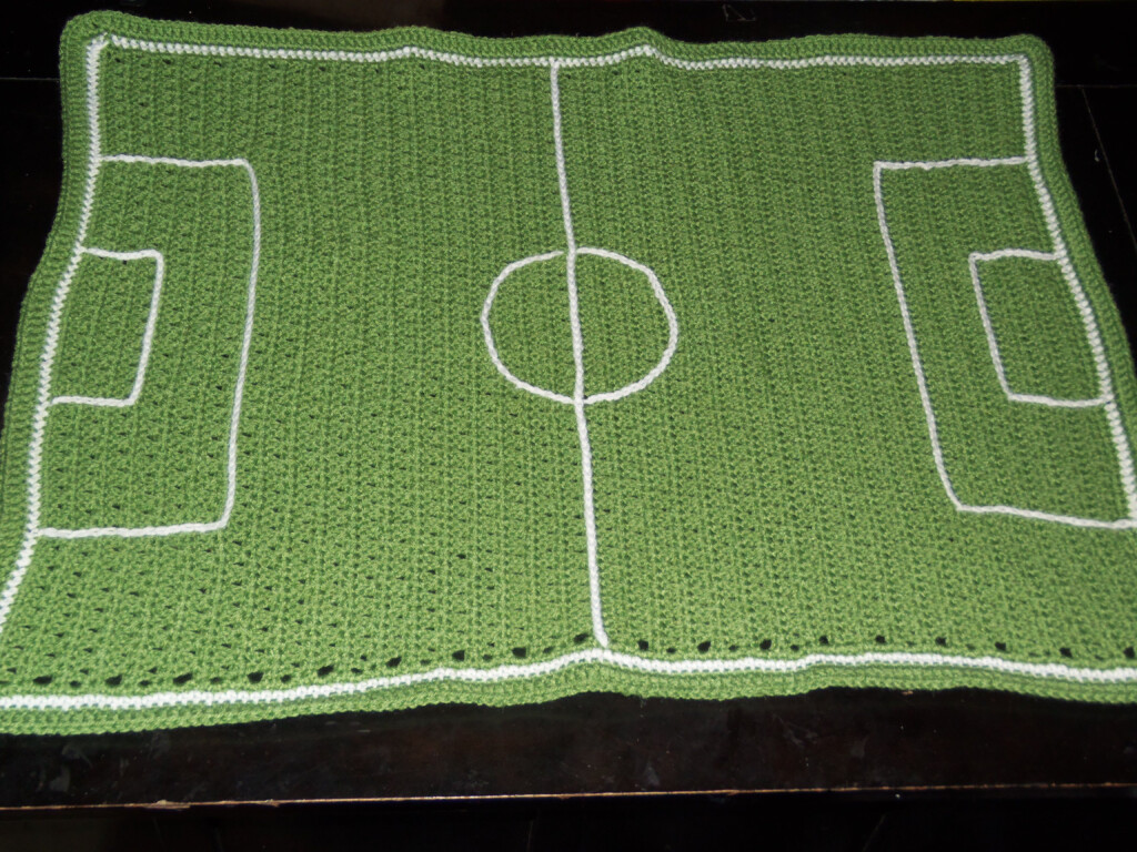 Made This Blanket For A Soccer Themed Baby Gift Blanket Pattern Is  - Soccer Crochet Blanket Pattern