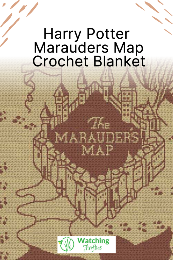 Magical Harry Potter Marauders Map Crochet Blanket - Crochet Harry Potter Blanket Pattern