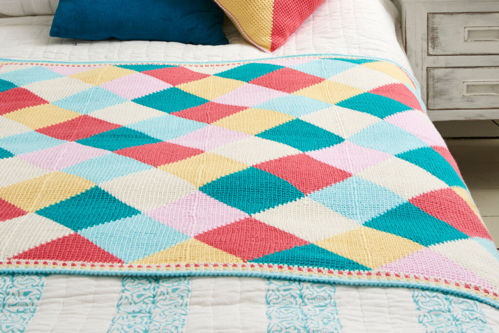 Make An Epic Tunisian Crochet Blanket Gathered - Tunisian Crochet Blanket Patterns Free