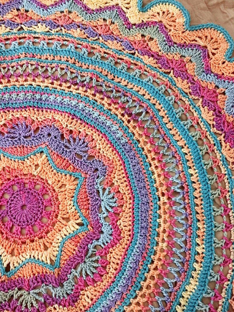 Mandala Crochet Blanket Pattern - Round Crochet Blanket Pattern Free