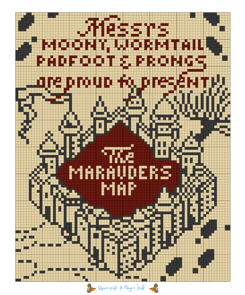Marauders Map Crochet Blanket Pattern - Marauders Map Blanket Crochet Pattern