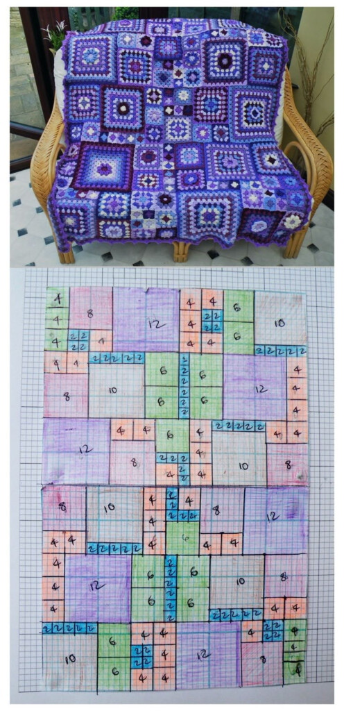 Maryfairy s Granny Babette For Nicola granny square blanket pattern  - Babette Crochet Blanket Pattern