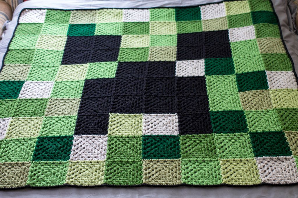 Minecraft Creeper Crochet Blanket Pattern - Minecraft Crochet Patterns Blanket