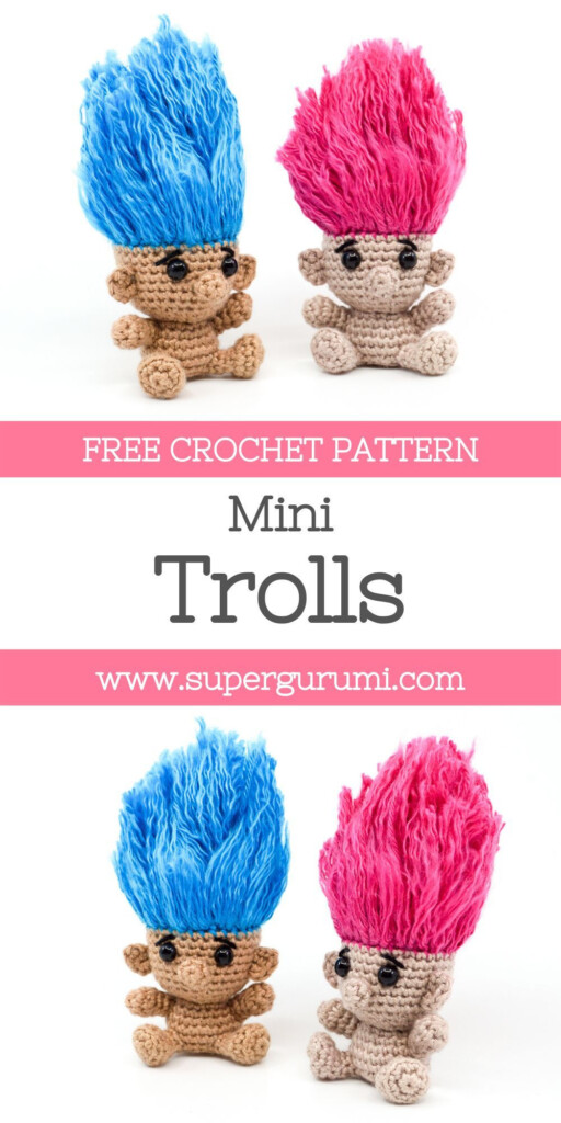 Mini Amigurumi Trolls Crochet Pattern Du Liebst Schmuck Genauso Sehr  - Trolls Crochet Blanket Pattern