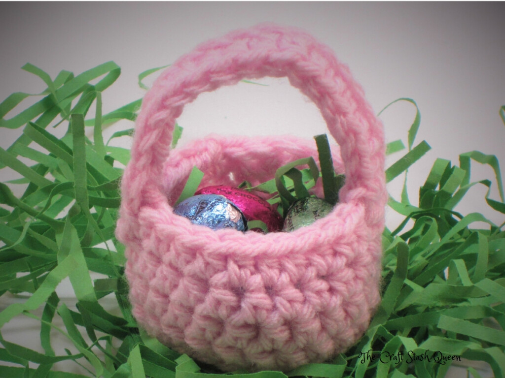 Mini Crochet Easter Basket The Craft Stash Queen - Easter Crochet Blanket Pattern
