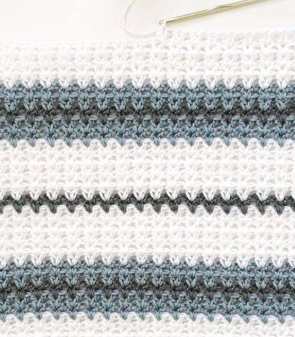 Modern Double Crochet V Stitch Blanket Daisy Farm Crafts - Modern Double Crochet V Stitch Blanket Pattern