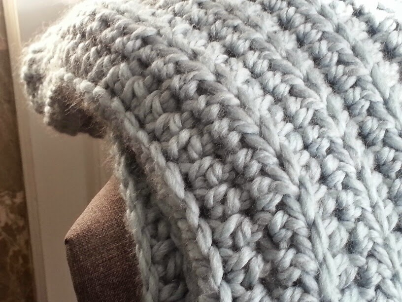 Modern Grace Design Chunky Ribbed Crochet Blanket Free Pattern - Ribbed Crochet Blanket Free Pattern