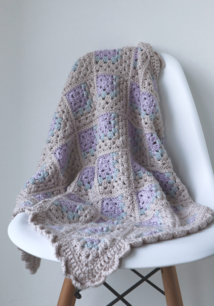 Modern Mitered Granny Square Blanket Crochet Baby Blanket Pattern  - Granny Square Blanket Crochet Pattern