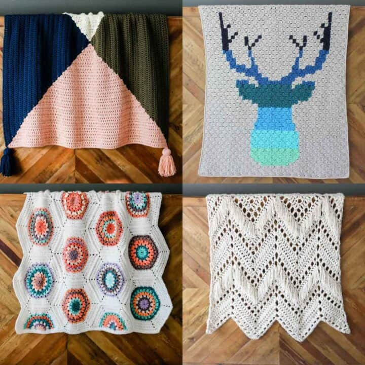 Modern Patchwork Crochet Blanket Free Pattern - Modern Patchwork Crochet Blanket Free Pattern