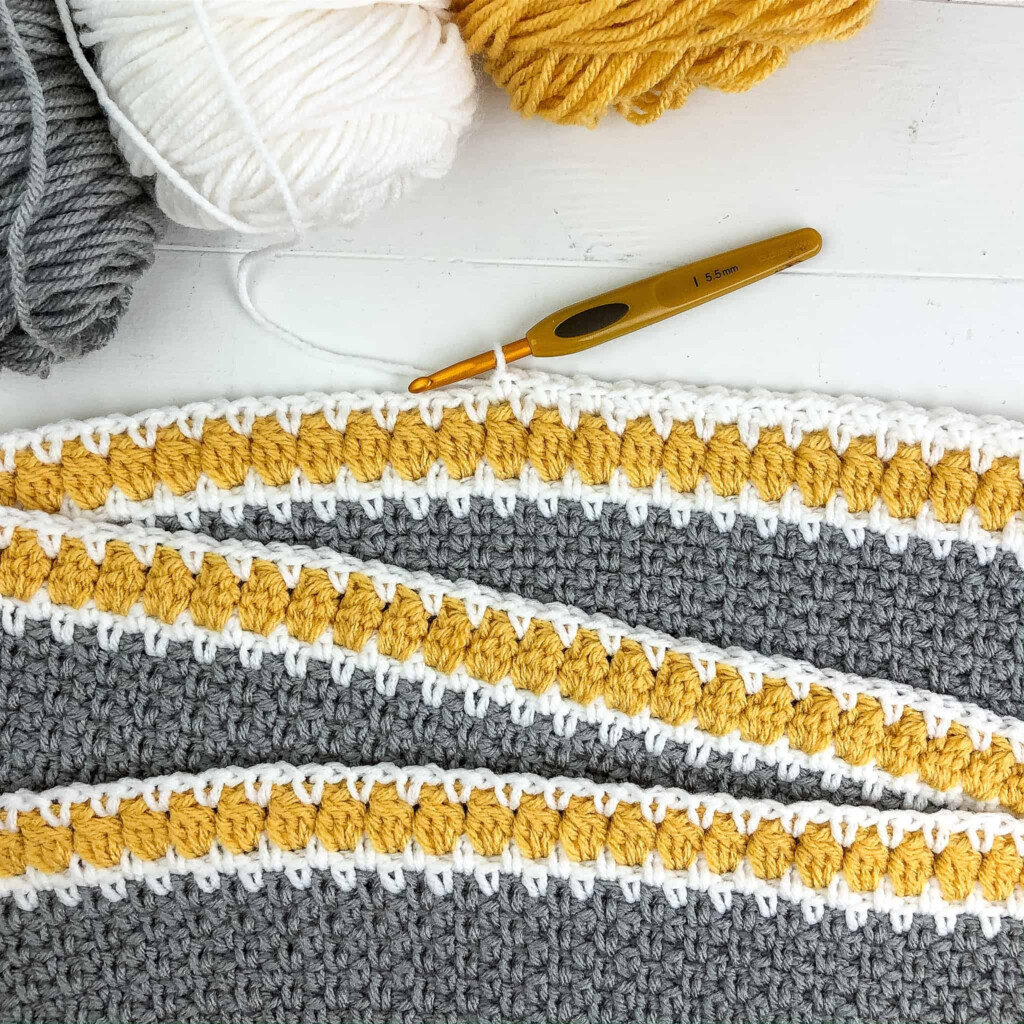 Modern Stripes Crochet Blanket Free Pattern Winding Road Crochet - Simple Modern Crochet Blanket Patterns Free