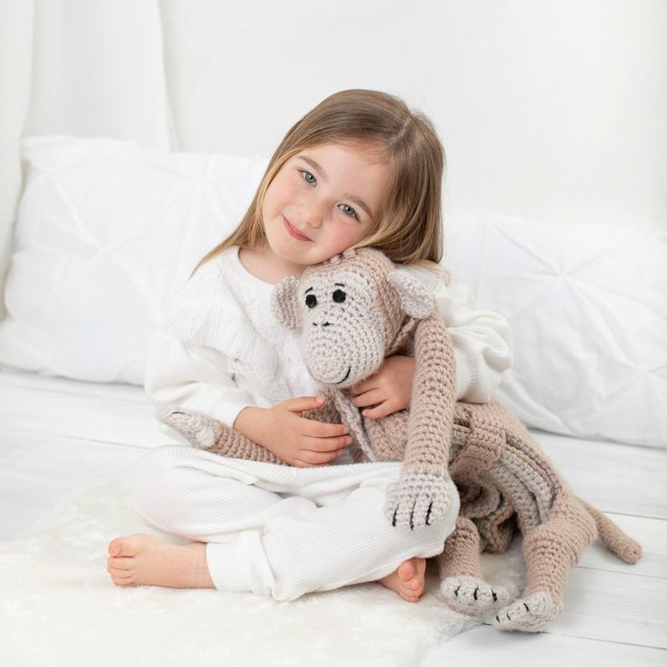 Monkey Baby Blanket Crochet PATTERN Crochet Monkey Crochet Blanket  - Sock Monkey Blanket Crochet Pattern