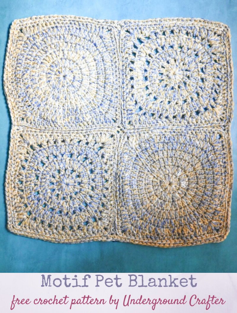 Motif Crochet Pet Blanket Pattern Underground Crafter - Crochet Pet Blanket Pattern