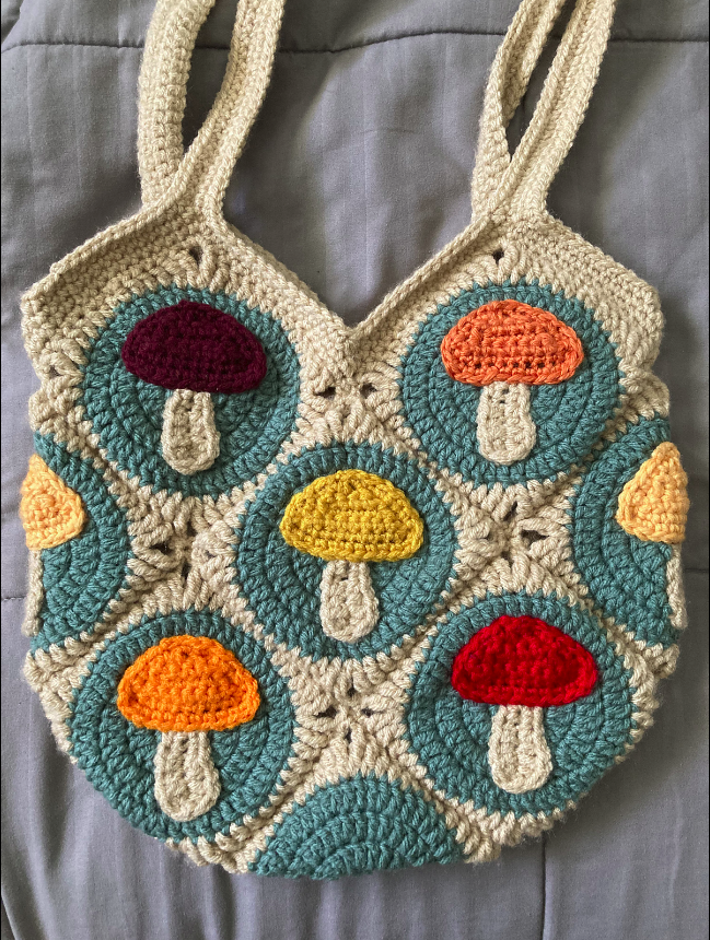 Mushroom Bag Crochet Pattern Free Easy Daily Crochet - Mushroom Crochet Blanket Pattern