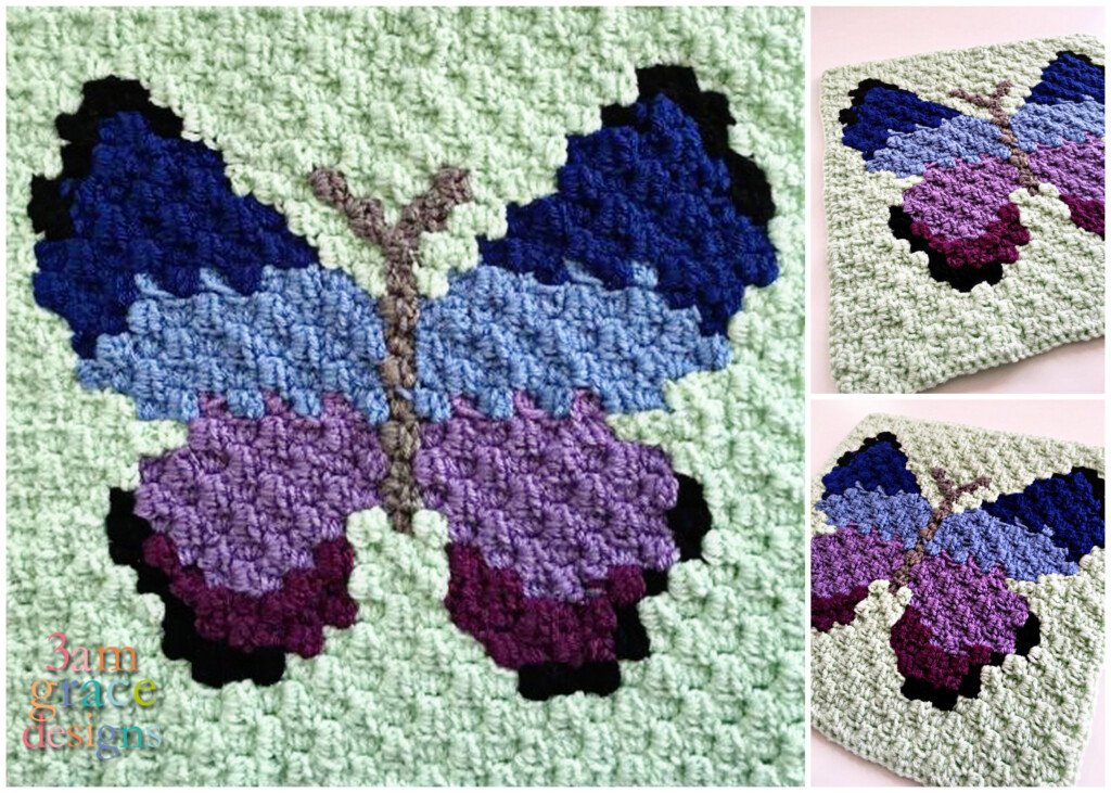 Nature Blanket C2C CAL Week 10 Free Crochet Pattern 3amgracedesigns - Free C2c Crochet Blanket Patterns