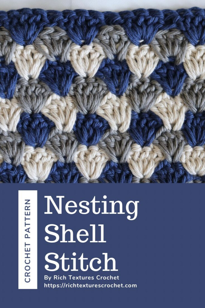 Nesting Shell Stitch Crochet Tutorial - Nautilus Blanket Crochet Pattern Free